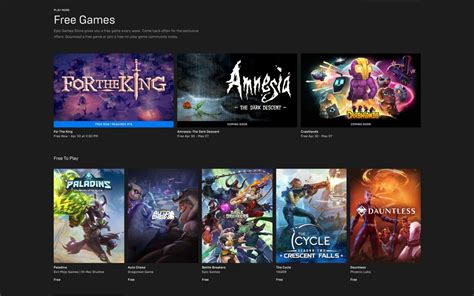 free games epic store list